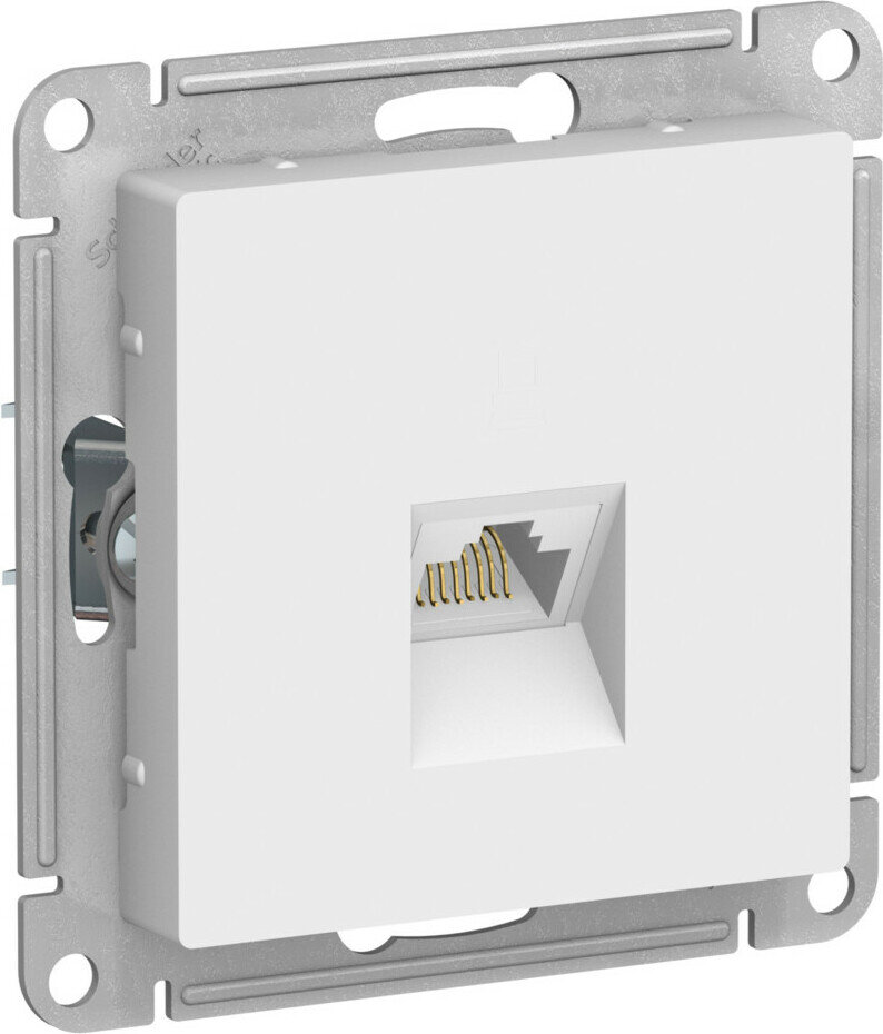 Розетка информационная RJ45 категория 6a Schneider Atlas Design (Лотос)