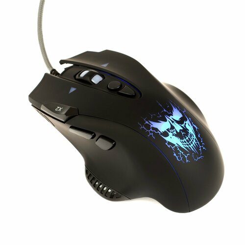 Мышь Devastator M12, игровая, проводная, 8 кнопок, подсветка, 3200 dpi, USB, чёрная