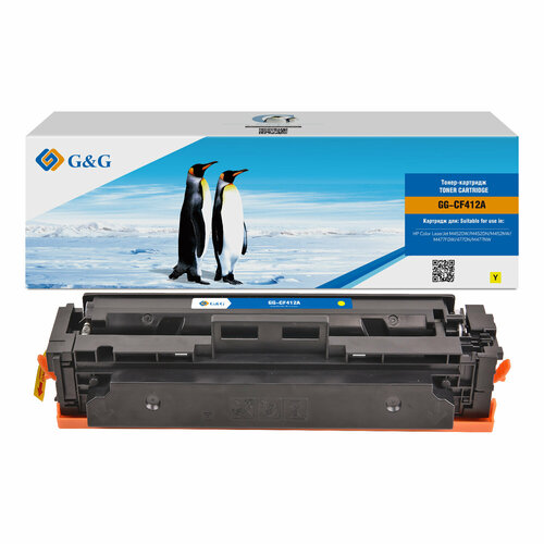 Картридж лазерный G&G GG-CF412A желтый (2300стр.) для HP LJ M452DW/DN/NW M477FDW/M477FDN/M477FNW тонер картридж cactus cs cf412a желтый для hp lj m452dw dn nw m477fdw m477fdn m477fnw 2300стр