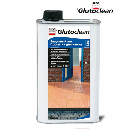 Защитный лак-пропитка для камня 1л Glutoclean Pufas