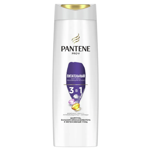 Шампунь и бальзам-ополаскиватель для волос Pantene, Pro-V, Интенсивный уход, 3 в 1, Питательный коктейль, 360 мл