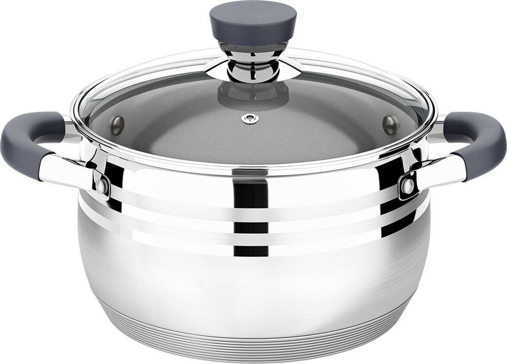 Кастрюля LARA "Mercury" LR02-471, нержавеющая сталь, 2,9 л
