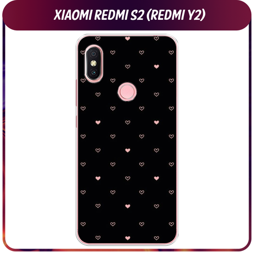 Силиконовый чехол на Xiaomi Redmi S2 (Redmi Y2) / Сяоми Редми S2 Чехол с сердечками силиконовый чехол на xiaomi redmi s2 redmi y2 сяоми редми s2 разные бабочки прозрачный