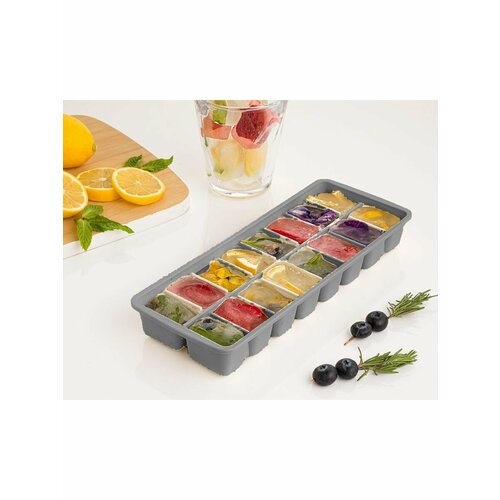 Форма для льда 16 яч серый 400₽