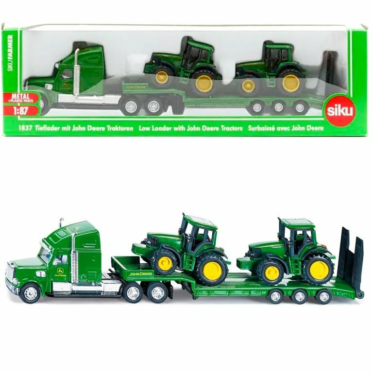 SIKU Siku Тягач с двумя тракторами John Deere (1:87) 1837