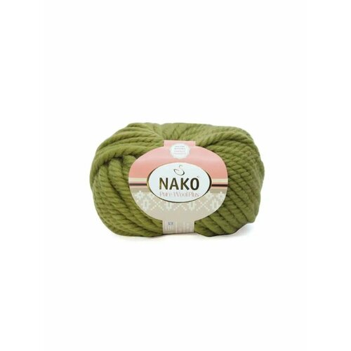 Пряжа Nako Pure Wool Plus (5шт*100гр-30м.)/100% шерсть