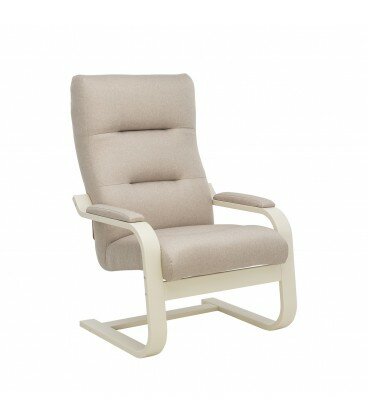 фото Кресло Leset Оскар, слоновая кость, ткань рогожка, malmo 05