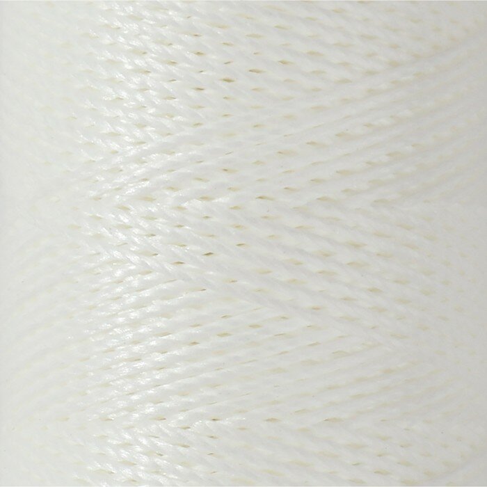 Нитки вощeные, круглые, 300D/3, 0,35 мм, 60 ± 2 м, цвет белый 3 шт