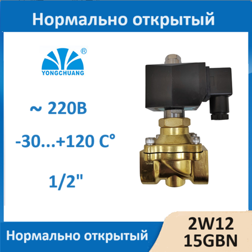 Соленоидный клапан электромагнитный 1/2 дюйма 220В открытый соленоидный воздушный клаксон 12 в 24 в сверхмощный электрический клапан 1 4 дюйма npt для поездов строительные комплекты