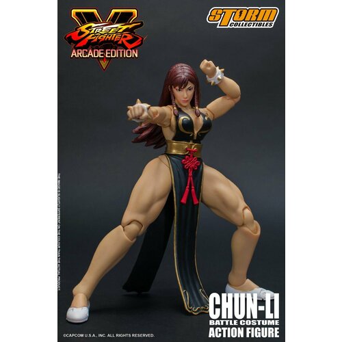 Фигурка Чун Ли боевой костюм, эксклюзив - Стрит Файтер 5. Chun Li Battle Costume Exclusive- Street Fighter 5. Storm Collectibles