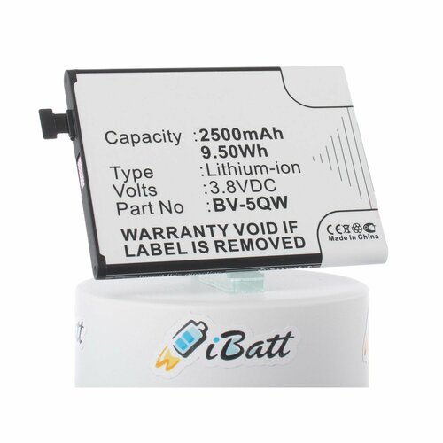 Аккумуляторная батарея iBatt iB-BV-5QW-M831 2500mAh. аккумуляторная батарея ibatt 1230mah для kodak pixpro az421 pixpro az365 pixpro az251 pixpro az521