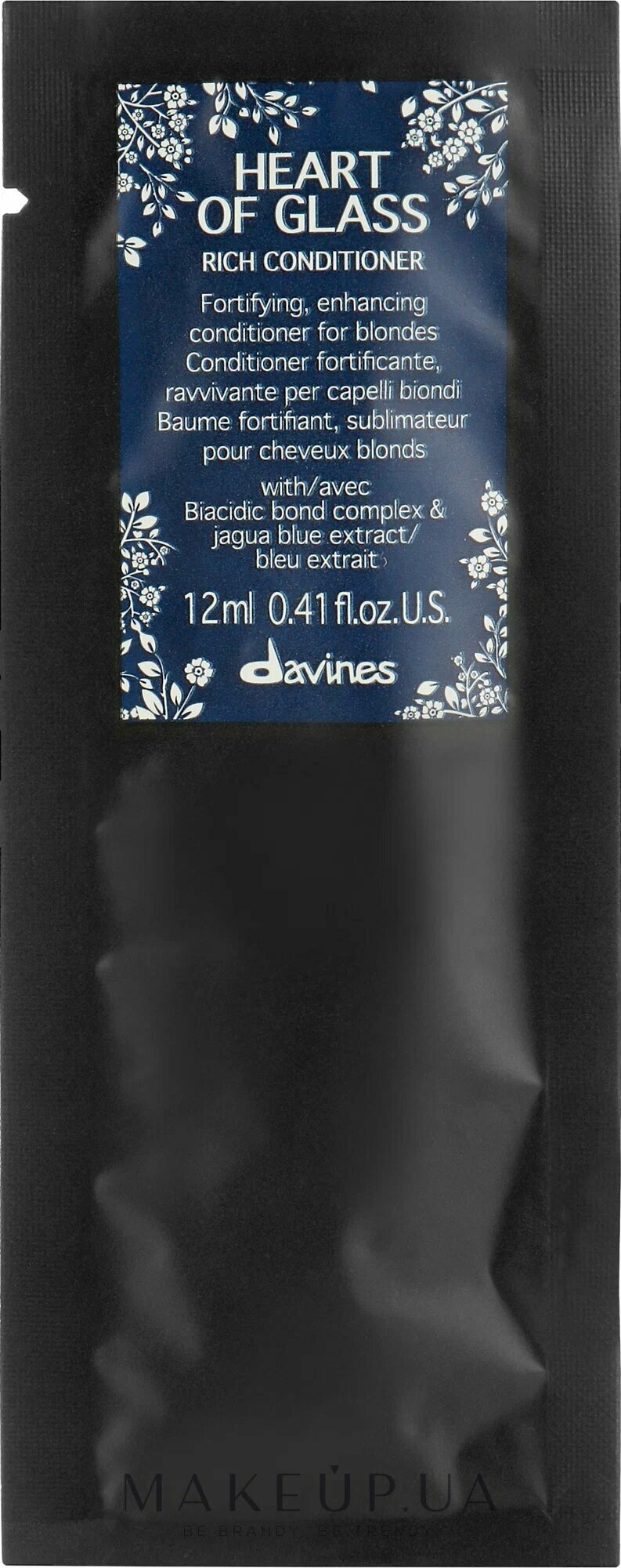 Davines Heart Of Glass Rich Conditioner Питательный кондиционер для защиты окрашенных волос, 12 мл