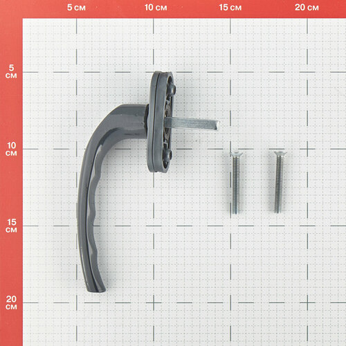 Ручка оконная металлическая серая 750₽