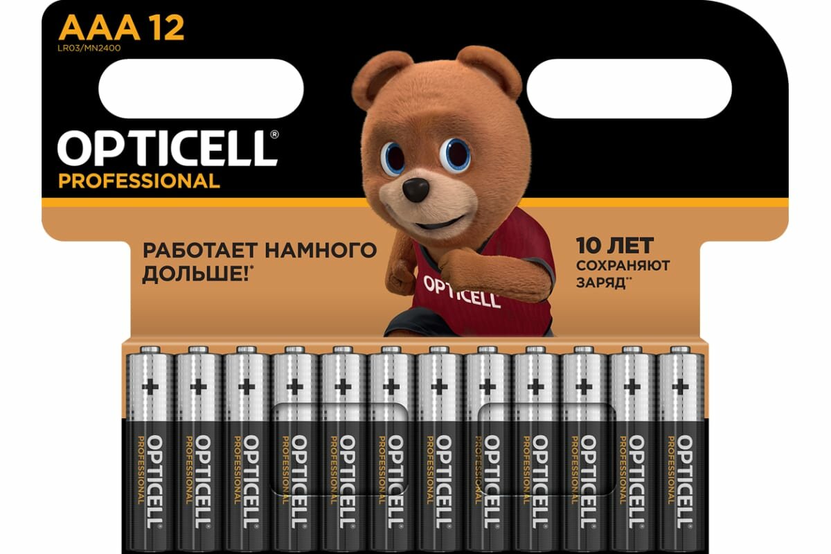 OPTICELL PROFESSIONAL Батарейки AAA 12шт 6052006