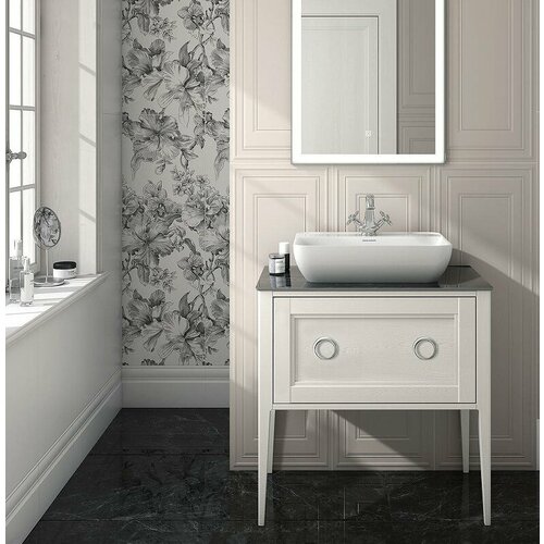 фото Раковина kerama marazzi plaza 55 plr. wb.55.1 белая глянцевая