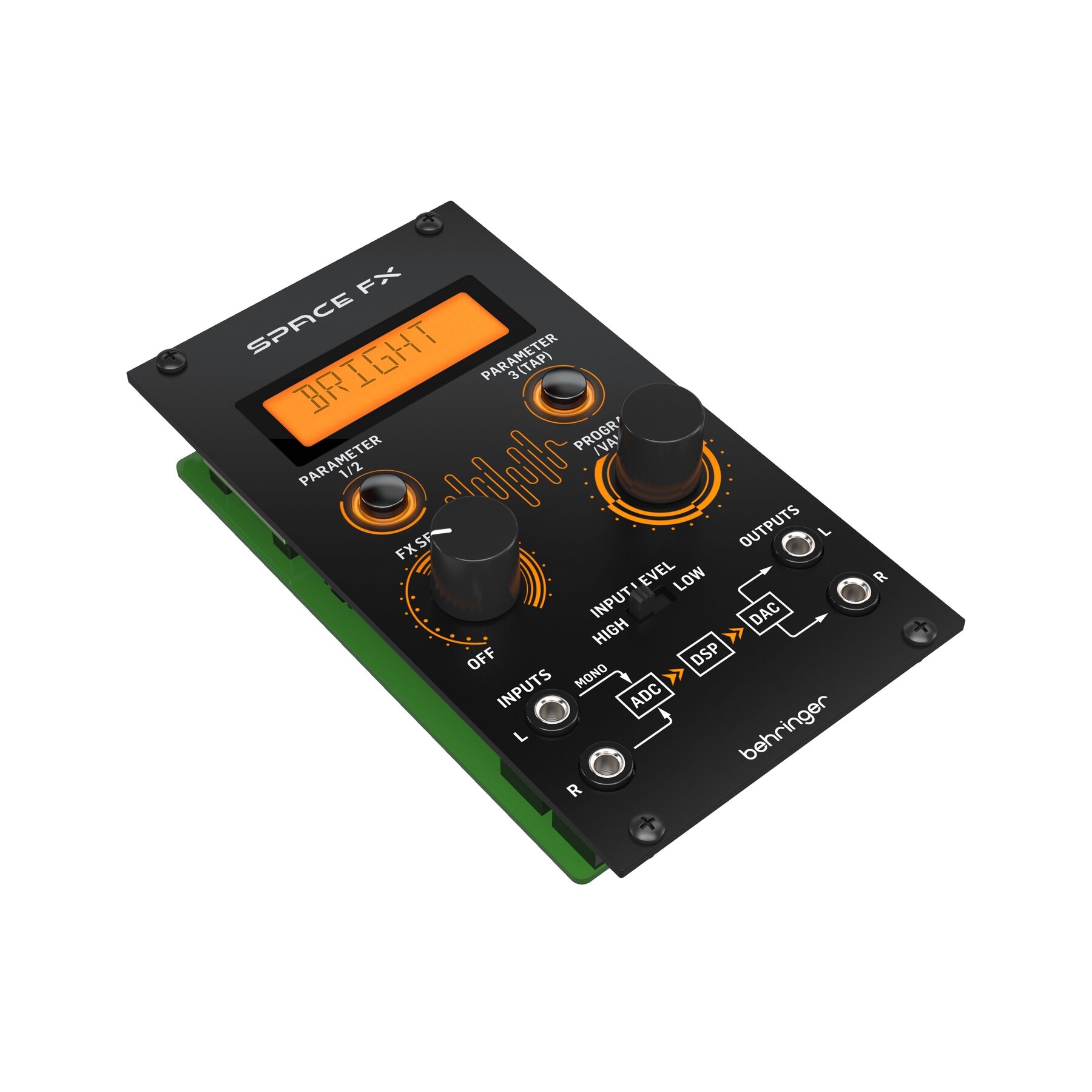 BEHRINGER SPACE FX модуль процессора стереоэффектов, 24бит, 32 алгоритма эффектов Klark Teknik