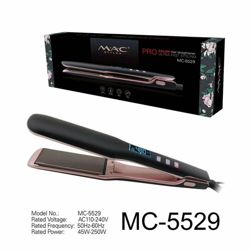 Профессиональный выпрямитель для волос с керамическими пластинами и ЖК-дисплеем Утюжок для стайлинга и выпрямления волос 618200₽