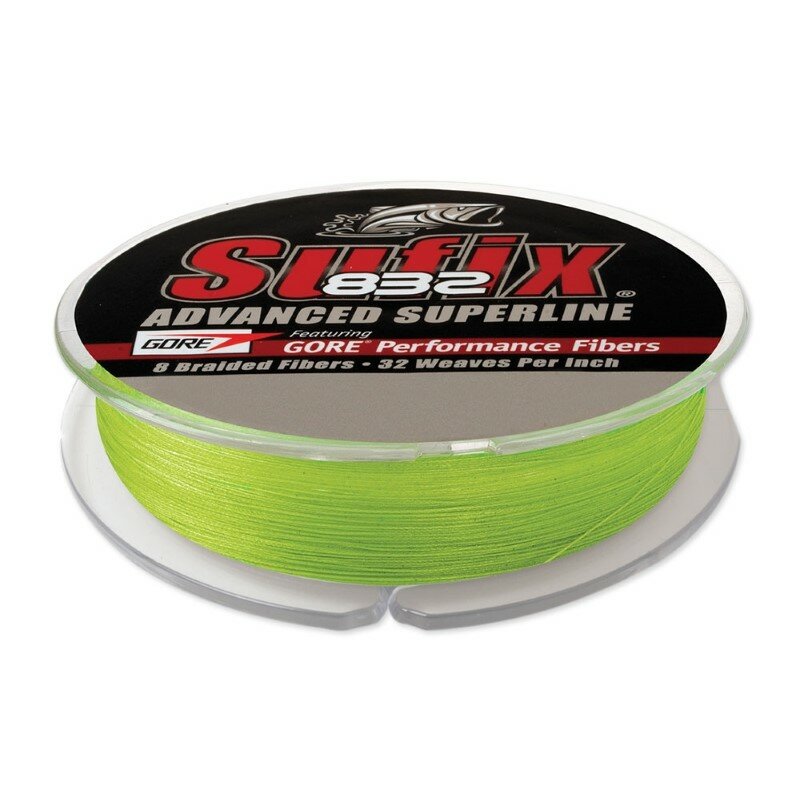 Шнур плетеный Sufix 832 Braid Neon Lime 135м 0.08мм 3.7кг