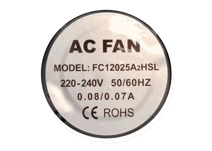 Вентилятор AC FAN FC 12025A2HSL 120х120х25 220-240В