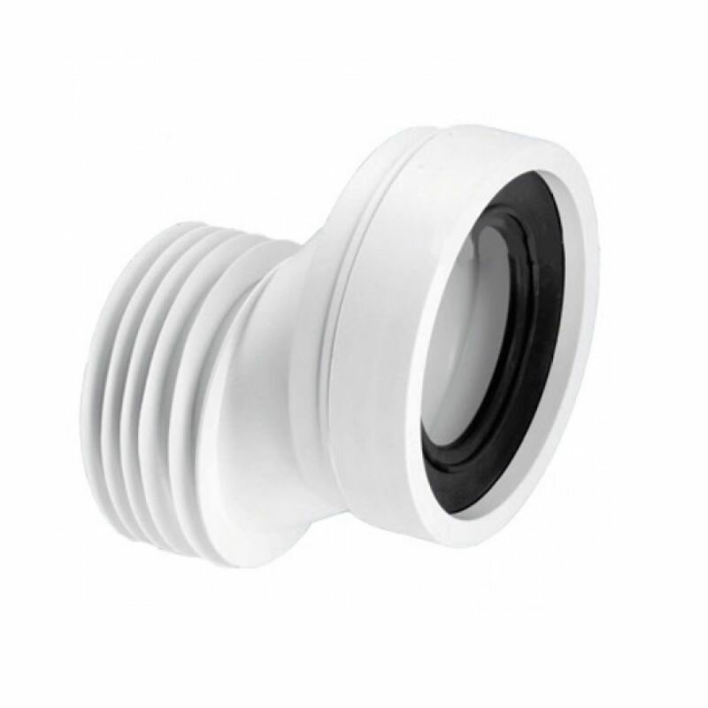 фото Отвод для унитаза 90-110, McAlpine, обжим-труба, белый