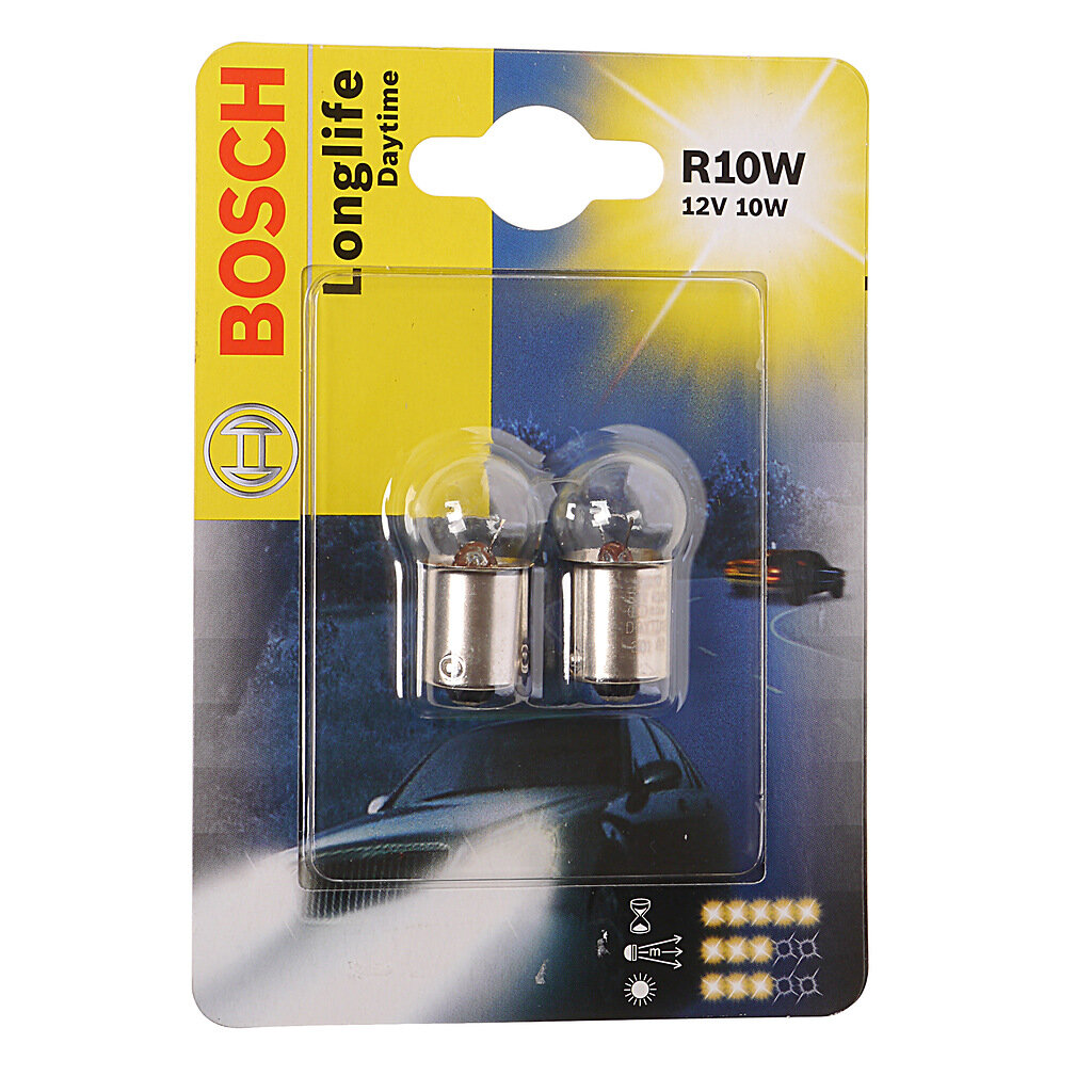 BOSCH 1987301058 Лампа 12V R5W BA15s блистер (2шт.) Longlife Daytime BOSCH