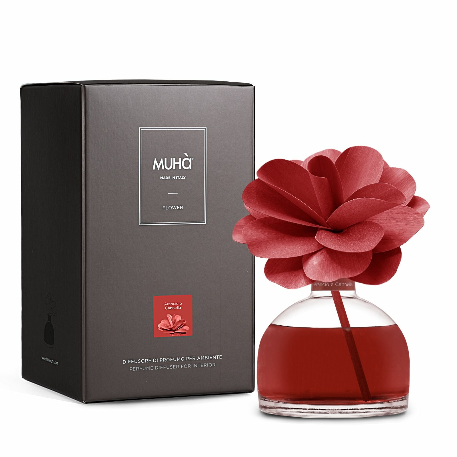 Muha Flower ароматический диффузор для дома 200мл (Апельсин и Корица)