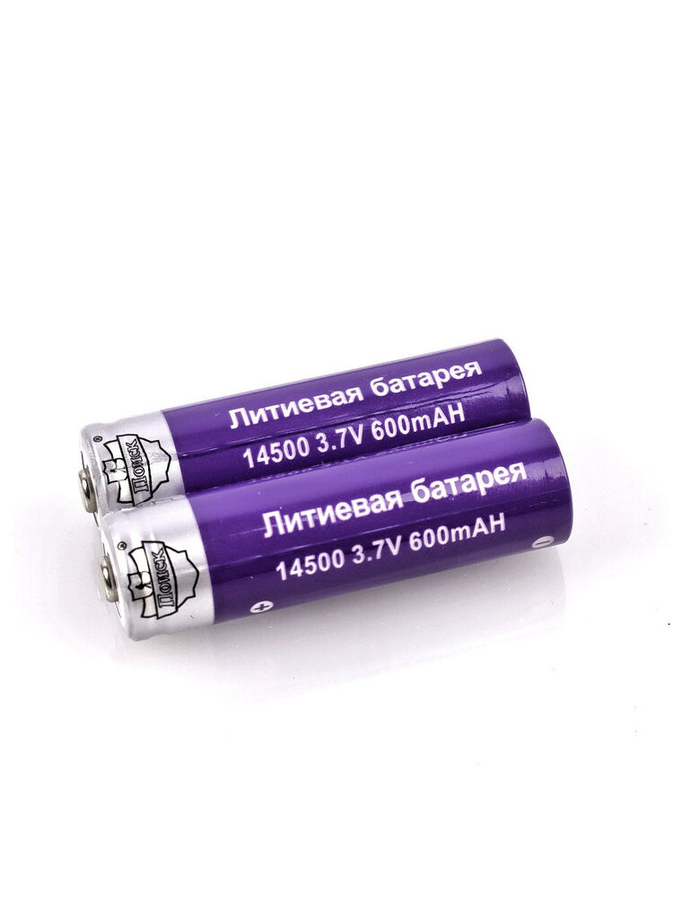 Литиевая батарея Поиск YB-14500, 3.7V, 600 mAH, 2 шт — фото 1