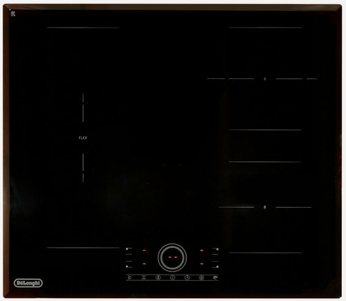 Изображение товара Электрическая варочная панель De’Longhi ELETTRA 4B1P CR 59 см, 4 конфорки закаленное стекло, черный