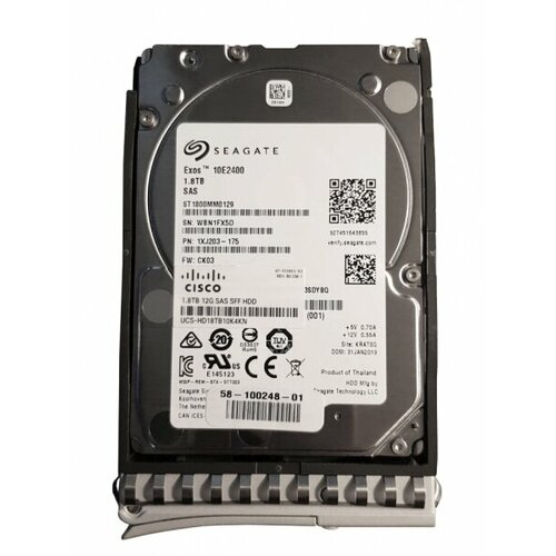 Жесткий диск Cisco UCS-HD18TB10K4KN 18Tb SAS 10000 25 HDD 79880₽