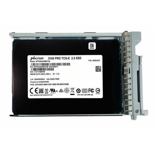 Жесткий диск Cisco MTFDDAK960TCB -1AR1ZABYY 960Gb SATAIII 25 SSD 10707500₽