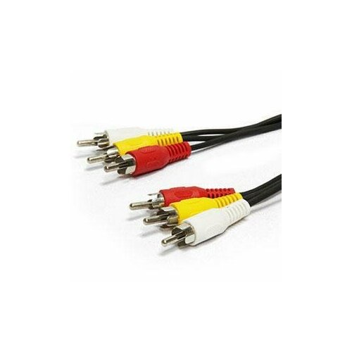 шнур соединительный 3 5мм trrs 3rca 1 5м Кабель колокольчики 3RCA-3RCA, 5м