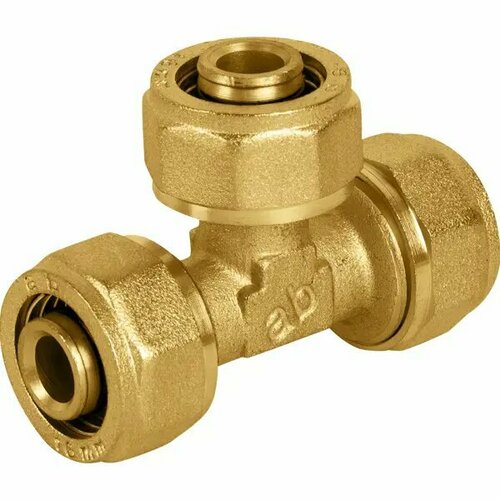 Тройник обжимной 16 мм латунь 1232₽