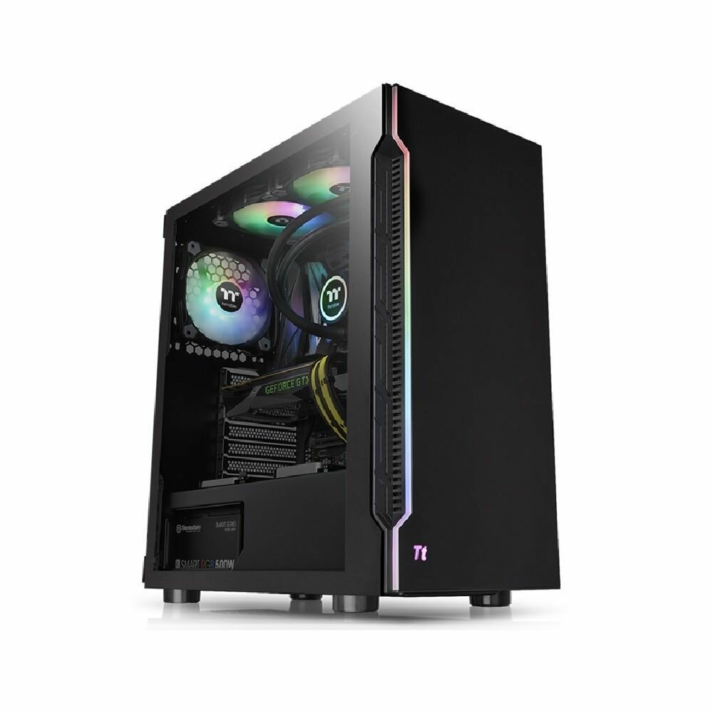 Корпус Thermaltake H200 TG RGB, без БП CA-1M3-00M1WN-00, черный