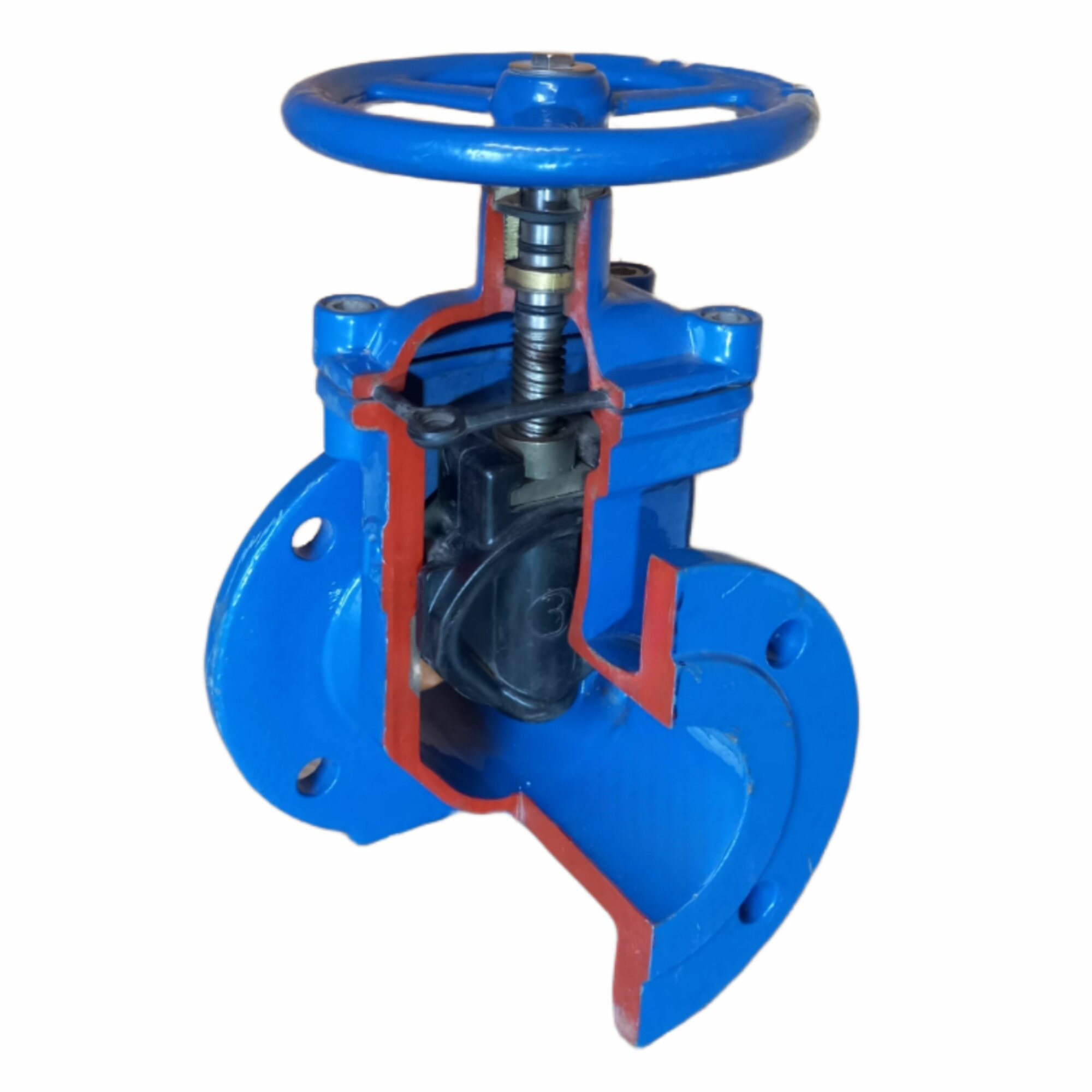 фото Учебное пособие Задвижка чугунная DN80 PN16 с обрезиненным клином