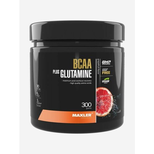 Аминокислоты Maxler BCAA Plus Glutamine 300г Грейпфрут bcaa maxler bcaa glutamine яблоко груша 300 гр