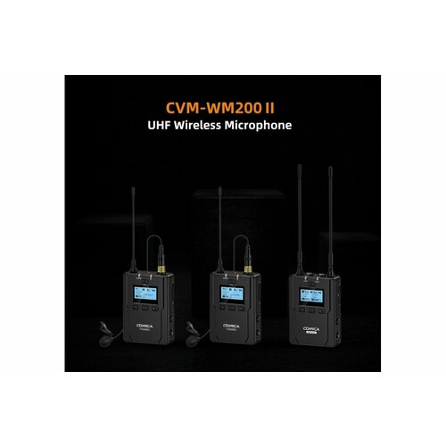 Comica CVM-WM200II A 2TXRX Металлический беспроводной микрофон UHF с двумя передатчиками и одним приемником 4599900₽