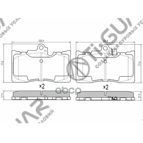 Тормозные Колодки Tg-4906Pn1547 Tiguar Lexus Gs300430 05- Передние Диск Ti-Guar арт TG4906 4860₽