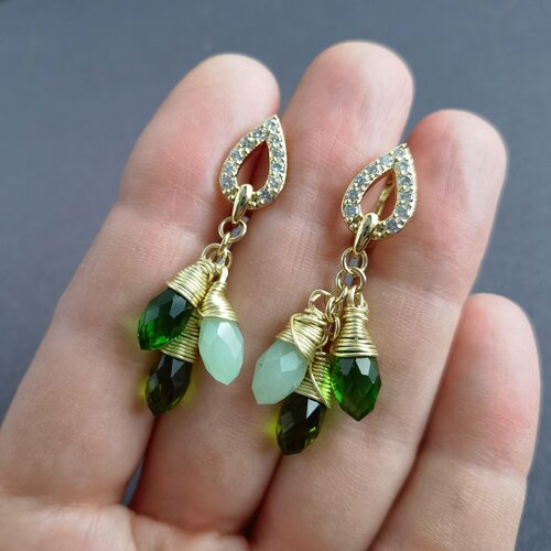 Серьги Камни Елены, кристалл