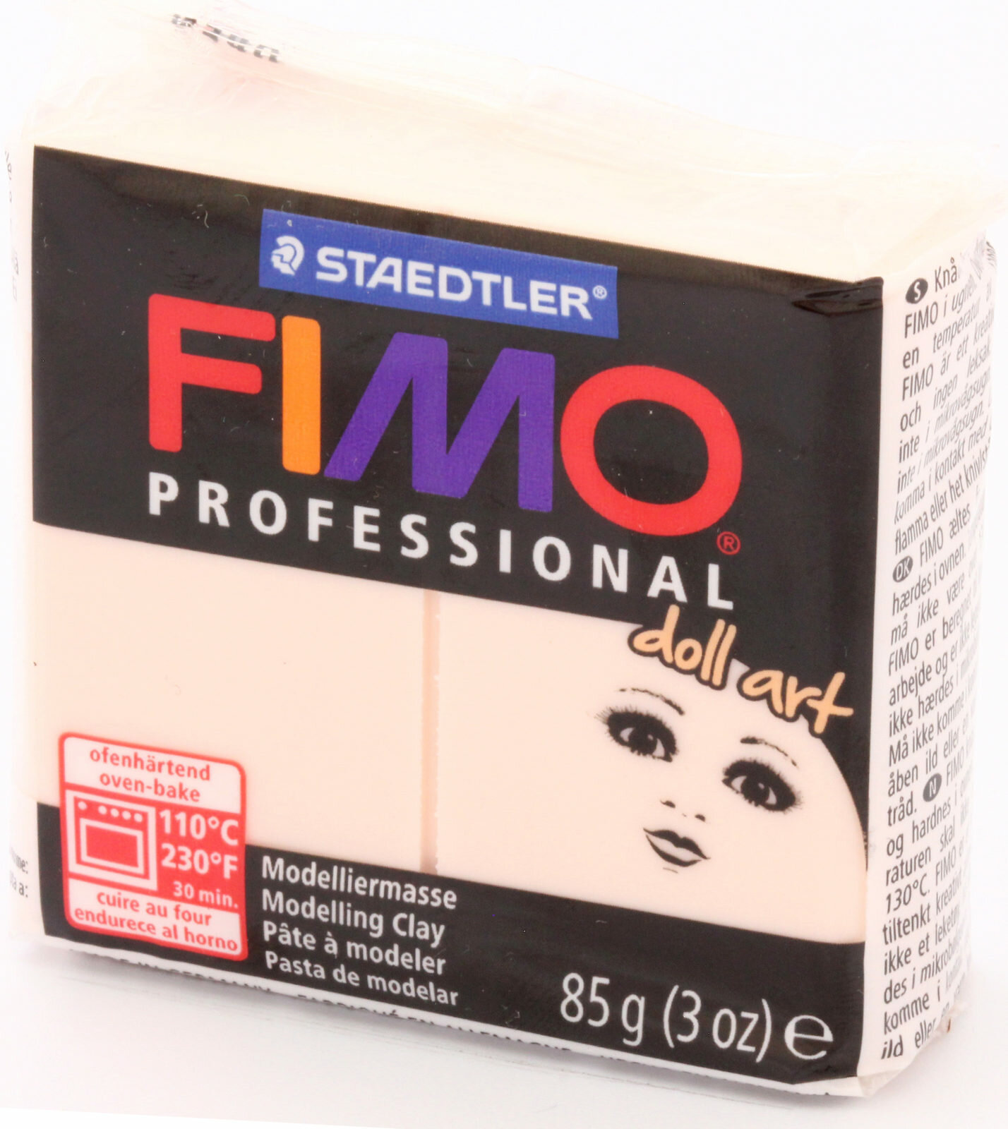 Пластика для изготовления кукол FIMO Professional doll art полупрозрачный розовый (432), 85г, 1шт