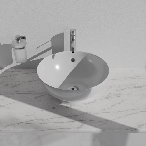 Накладная раковина Santerika SAN. SI. СIR.405, 40.5 см