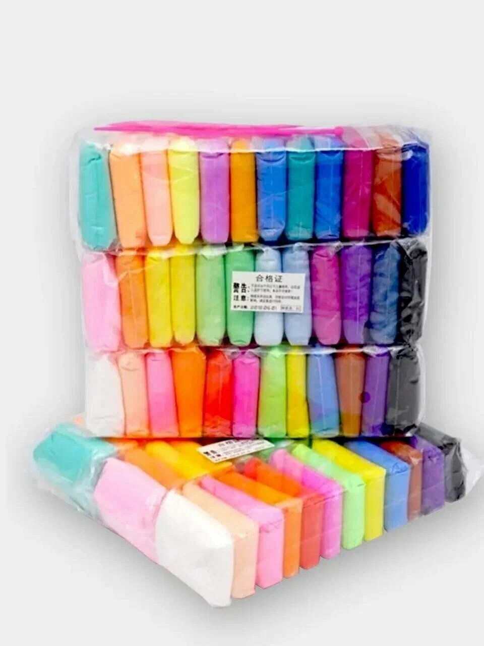 Воздушный пластилин мягкий набор 60 штук(36 цветов +24 цвета)