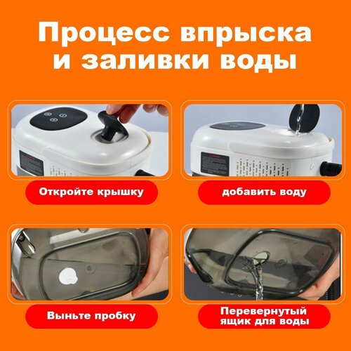 Пароочиститель ZIKA 2500 Вт с сенсорным экраном, 6 насадок, зеленый для дома — купить, цена, характеристики