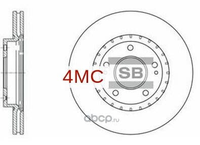 Диск тормозной передний HYUNDAI Elantra NEW 2011-> SANGSIN BRAKE Sangsin brake SD1071