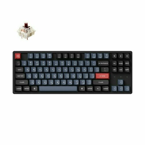 Клавиатура QMK Keychron K8 Pro 87 кл Hot-Swap Gateron G pro Brown SwitchK8P-J3 grey 1447700₽