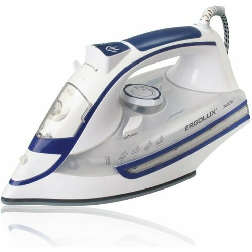 13128 Утюг ERGOLUX ELX-SI03-C35 белыйсиний паровой керамика 2600Вт 220-240В 1137000₽