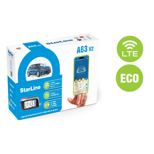 Автосигнализация StarLine A63 V2 LTE ECO 15140₽
