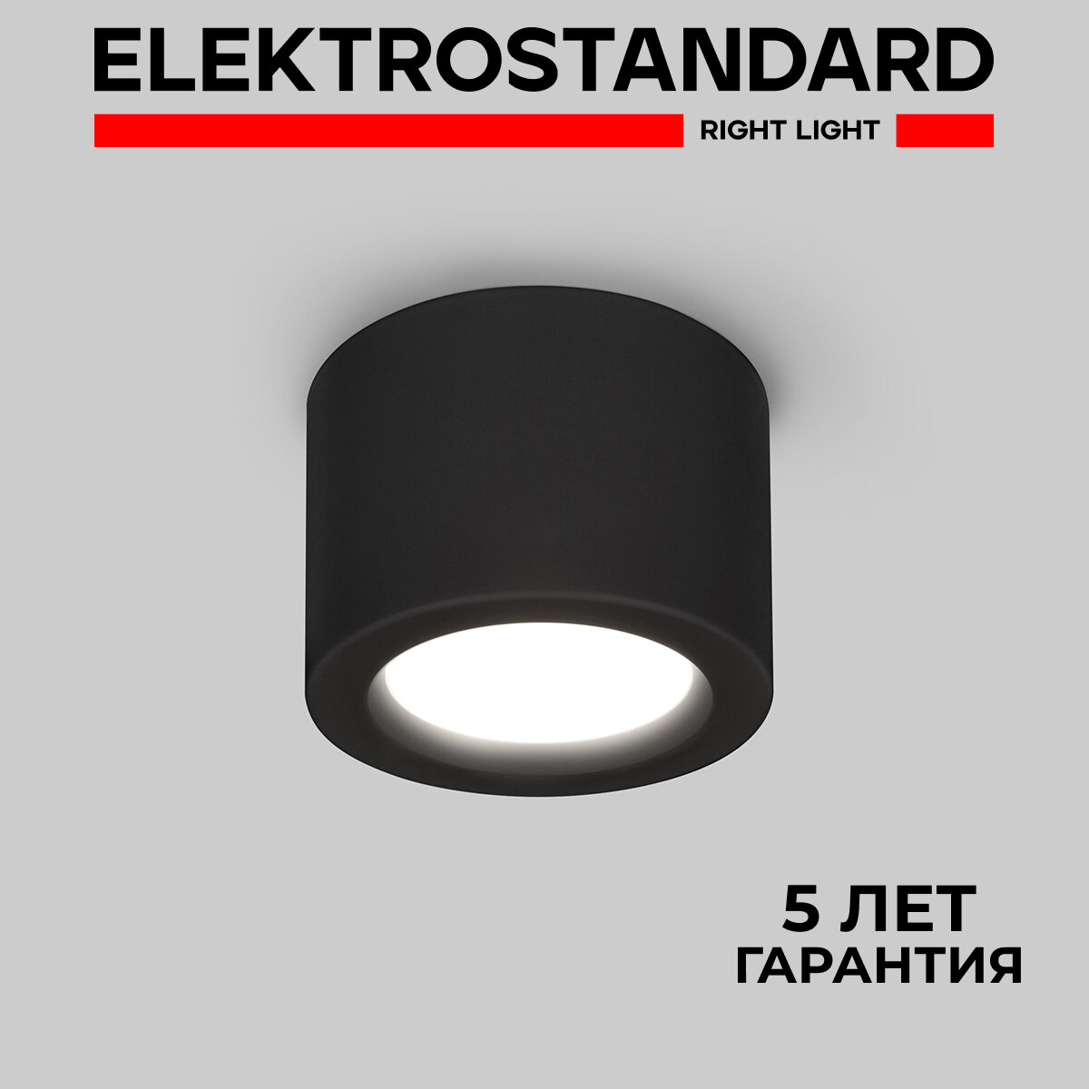 Спот / Накладной потолочный светодиодный светильник Elektrostandard DLR026 6W 3000K черный матовый IP20