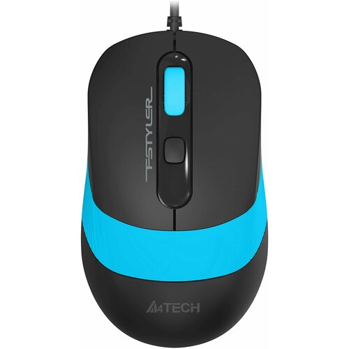 Мышь A4Tech Fstyler FM10S черныйголубой оптическая 1600dpi silent USB 4but 107500₽