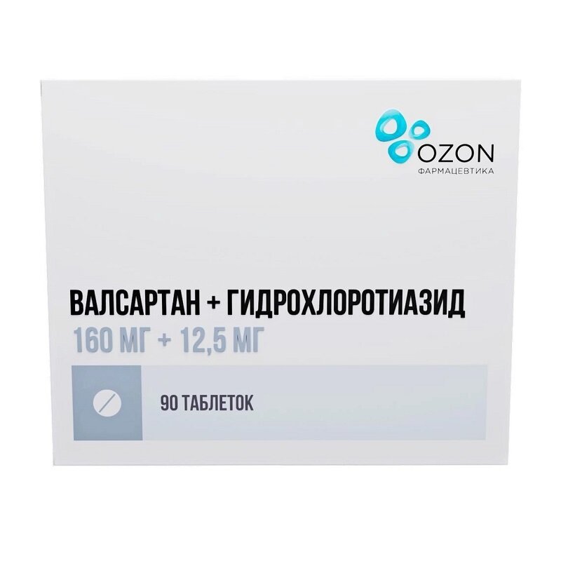 ВалсартанГидрохлоротиазид Таб п п о160Мг125Мг 90