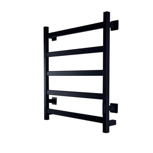 Полотенцесушитель Электрический WORK-DUO 60x40 черный с терморегулятором, 5 перекладин